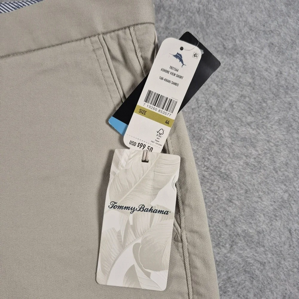 NWT Tommy Bahama Ashore View Shorts Coolmax Khaki Sand Beige 44